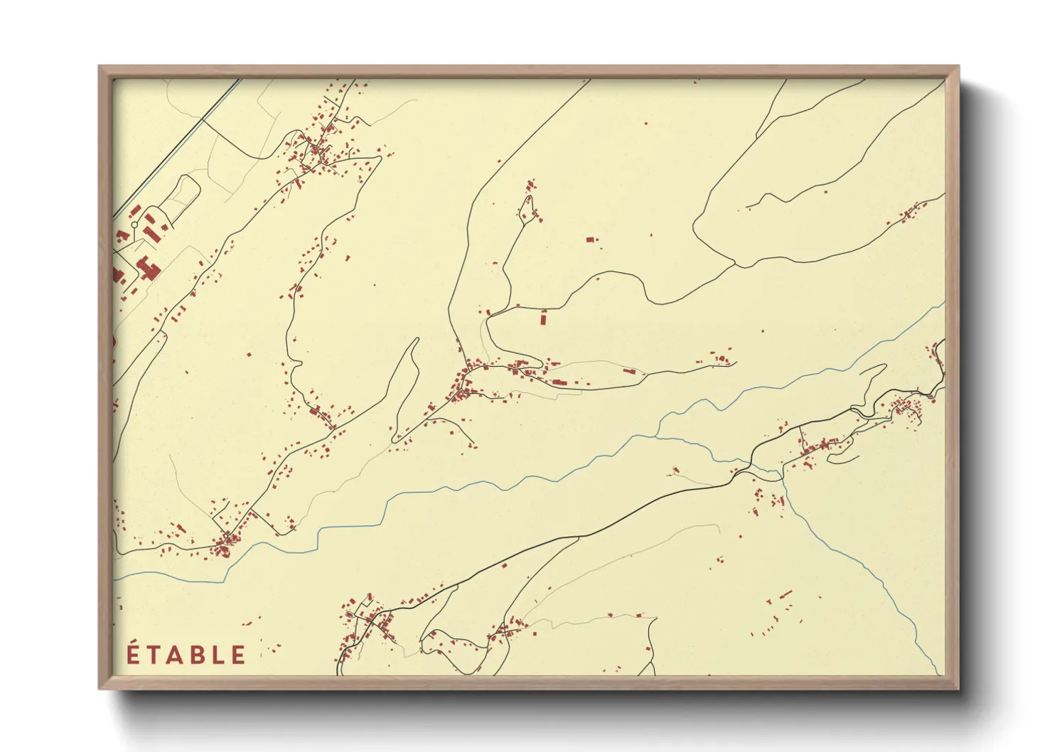 Une affiche de carte sur Étable