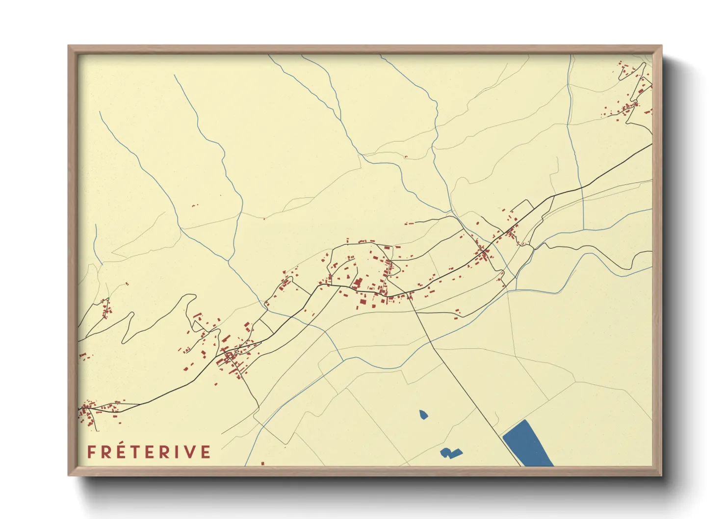 Une affiche de carte sur Fréterive
