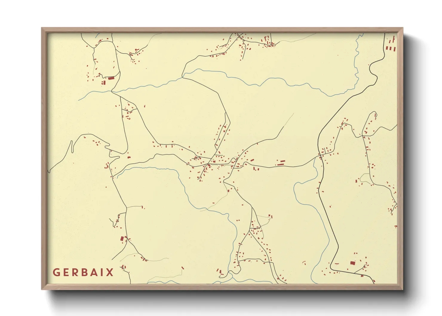 Une affiche de carte sur Gerbaix