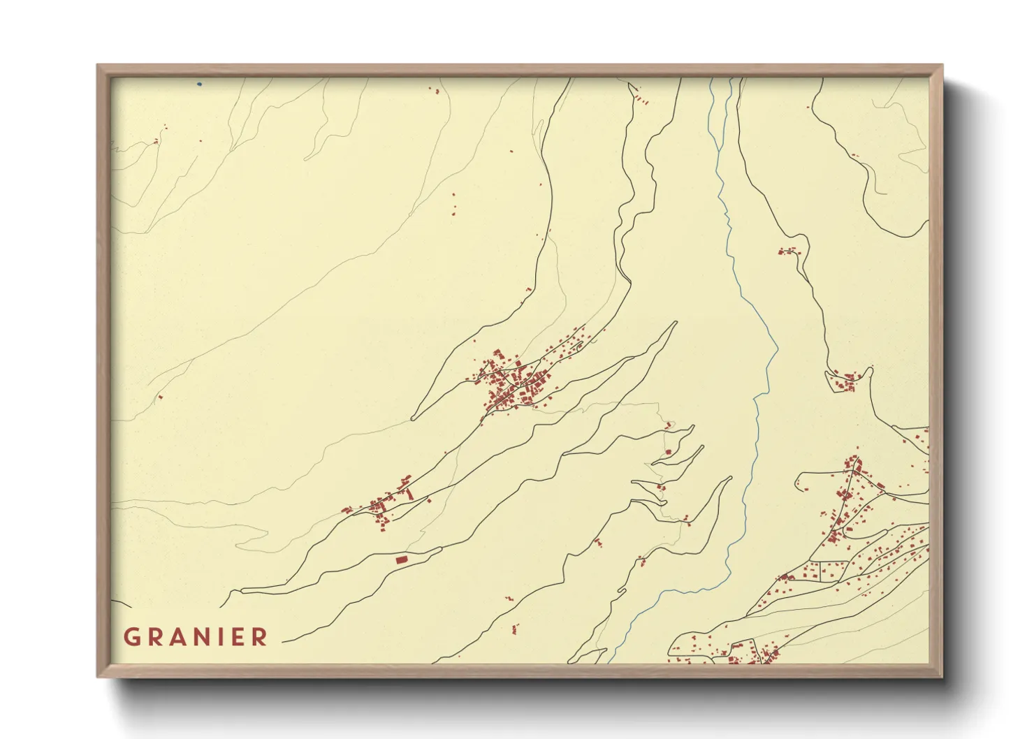 Une affiche de carte sur Granier