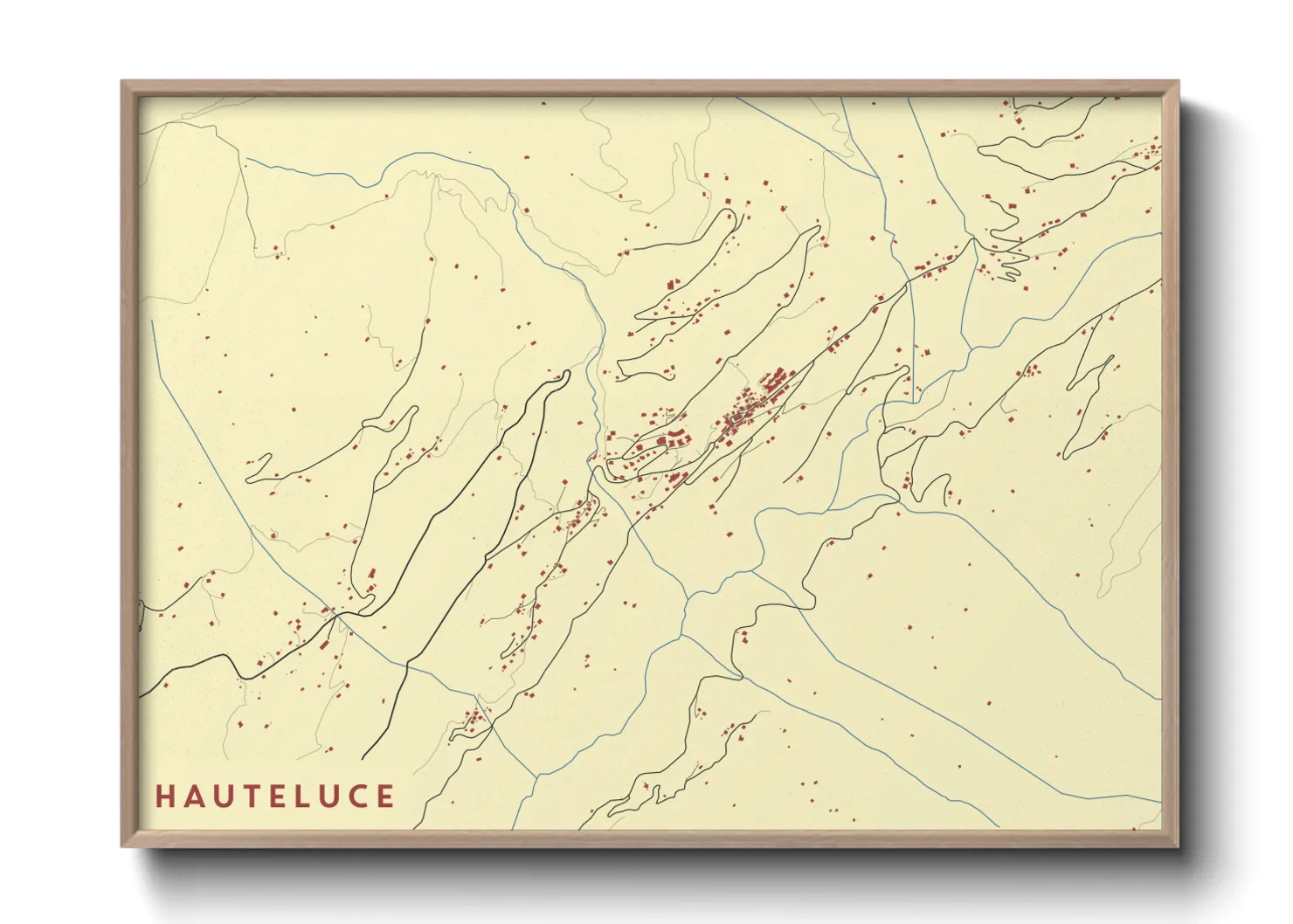 Une affiche de carte sur Hauteluce