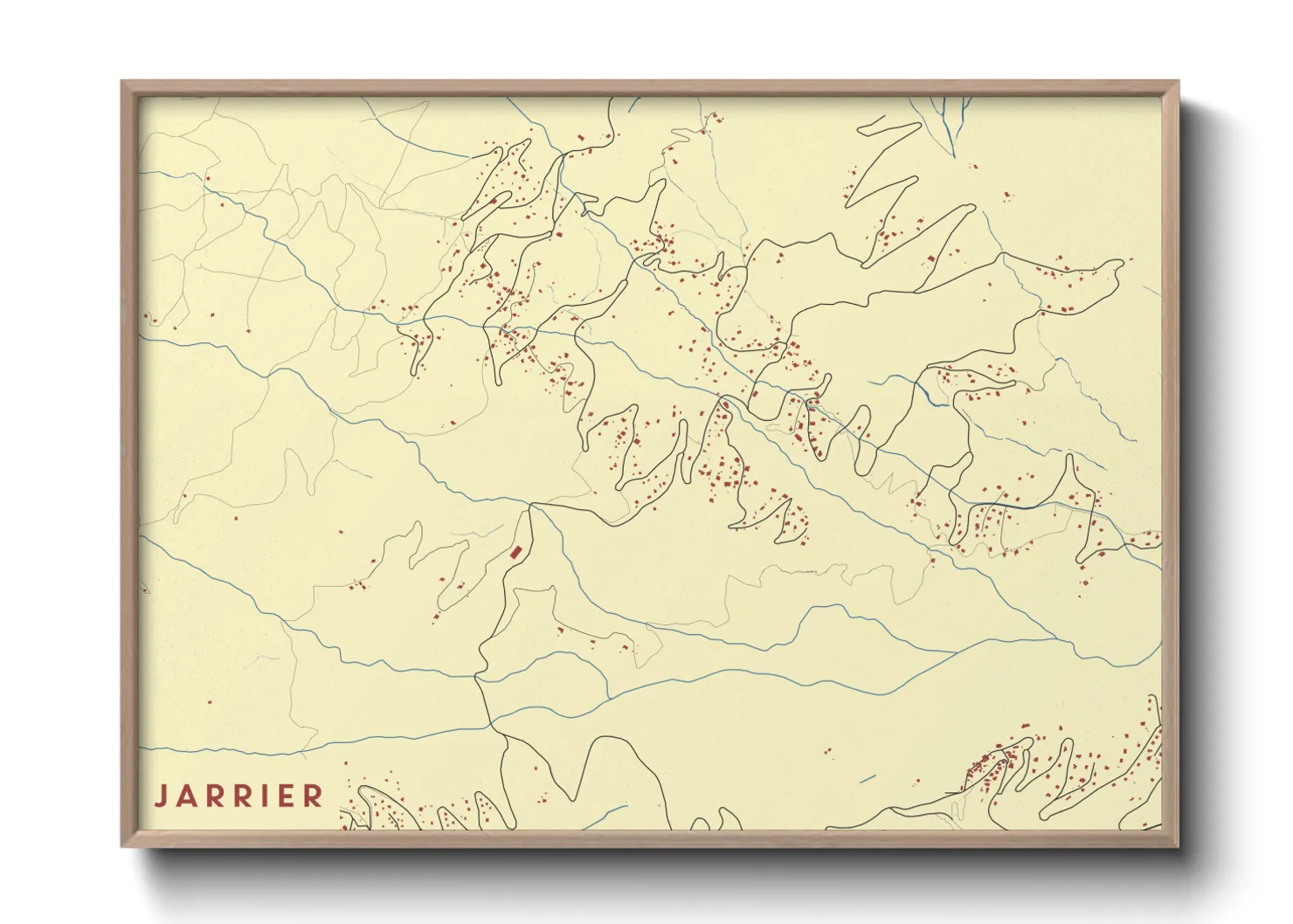 Une affiche de carte sur Jarrier