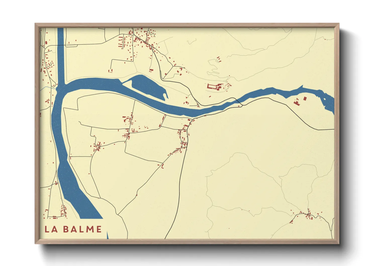 Une affiche de carte sur La Balme