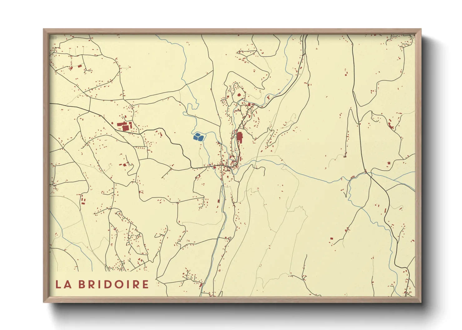 Une affiche de carte sur La Bridoire