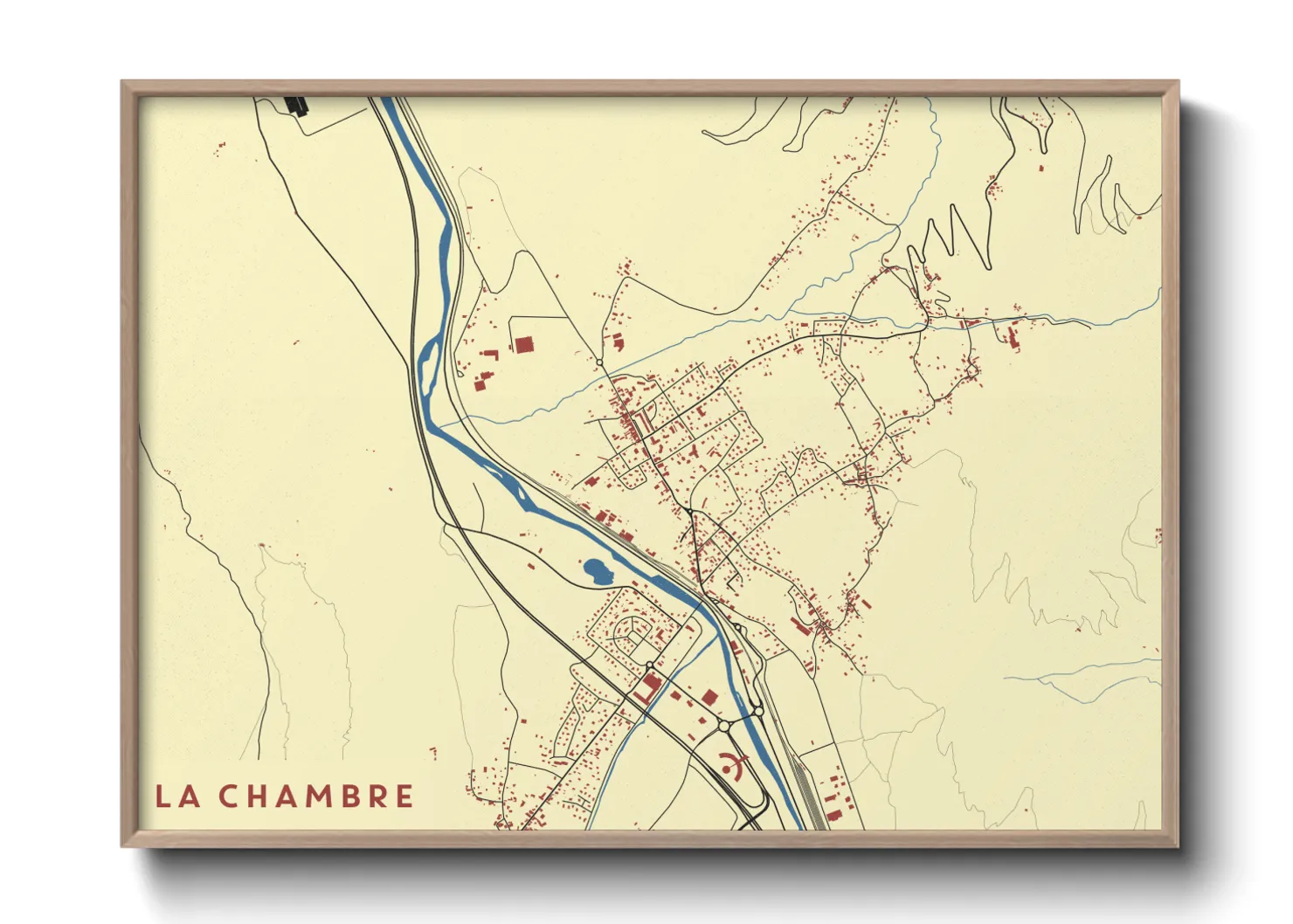 Une affiche de carte sur La Chambre