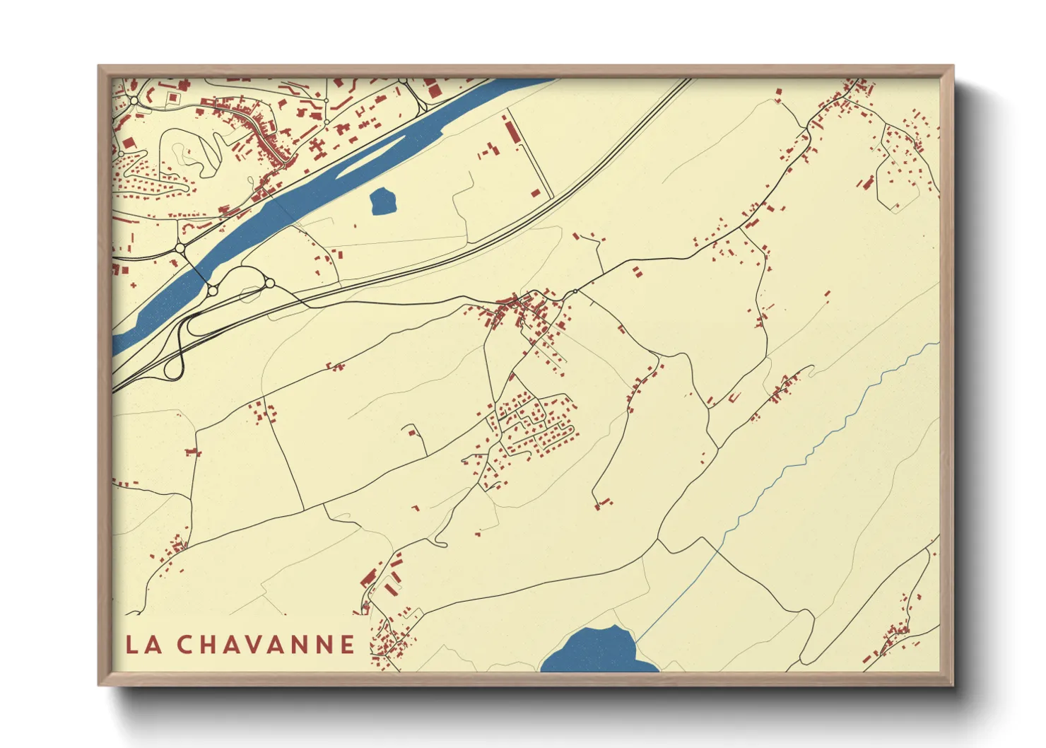 Une affiche de carte sur La Chavanne