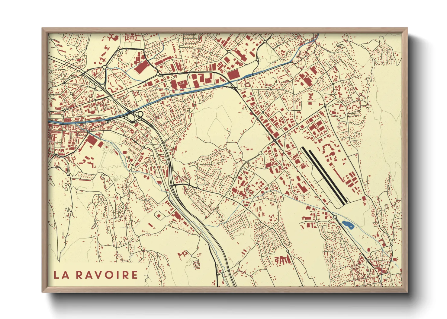 Une affiche de carte sur La Ravoire