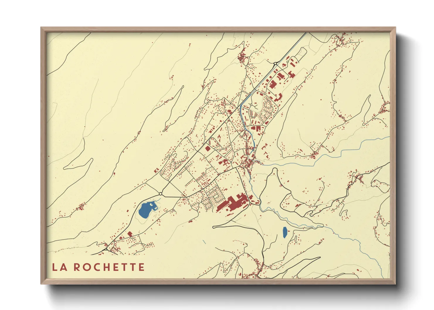 Une affiche de carte sur La Rochette