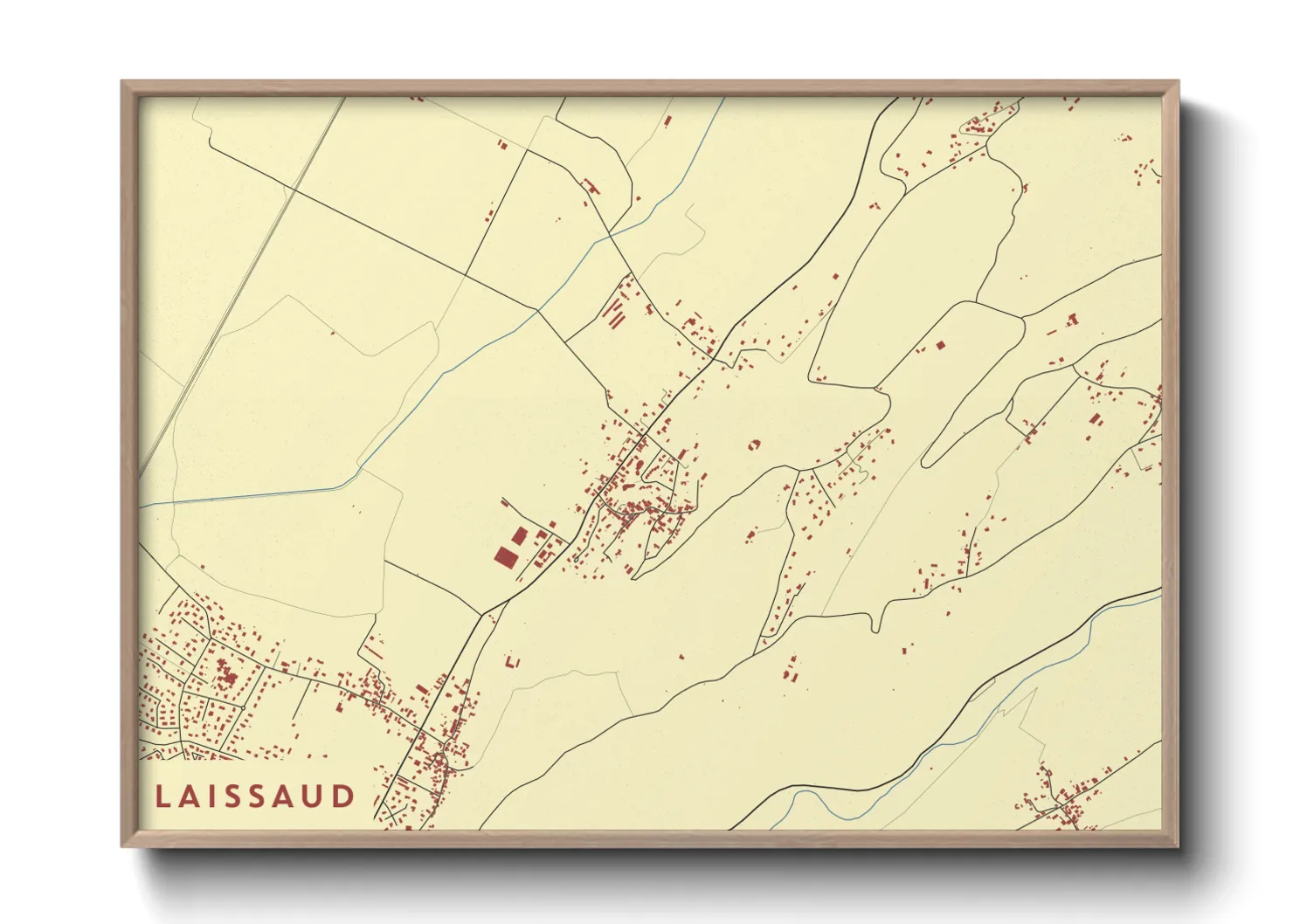 Une affiche de carte sur Laissaud