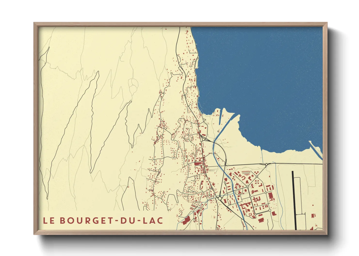Une affiche de carte sur Le Bourget-du-Lac