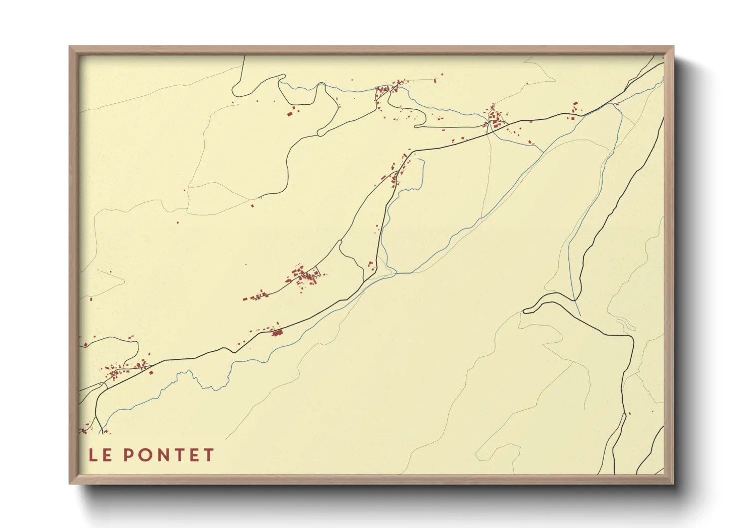Une affiche de carte sur Le Pontet