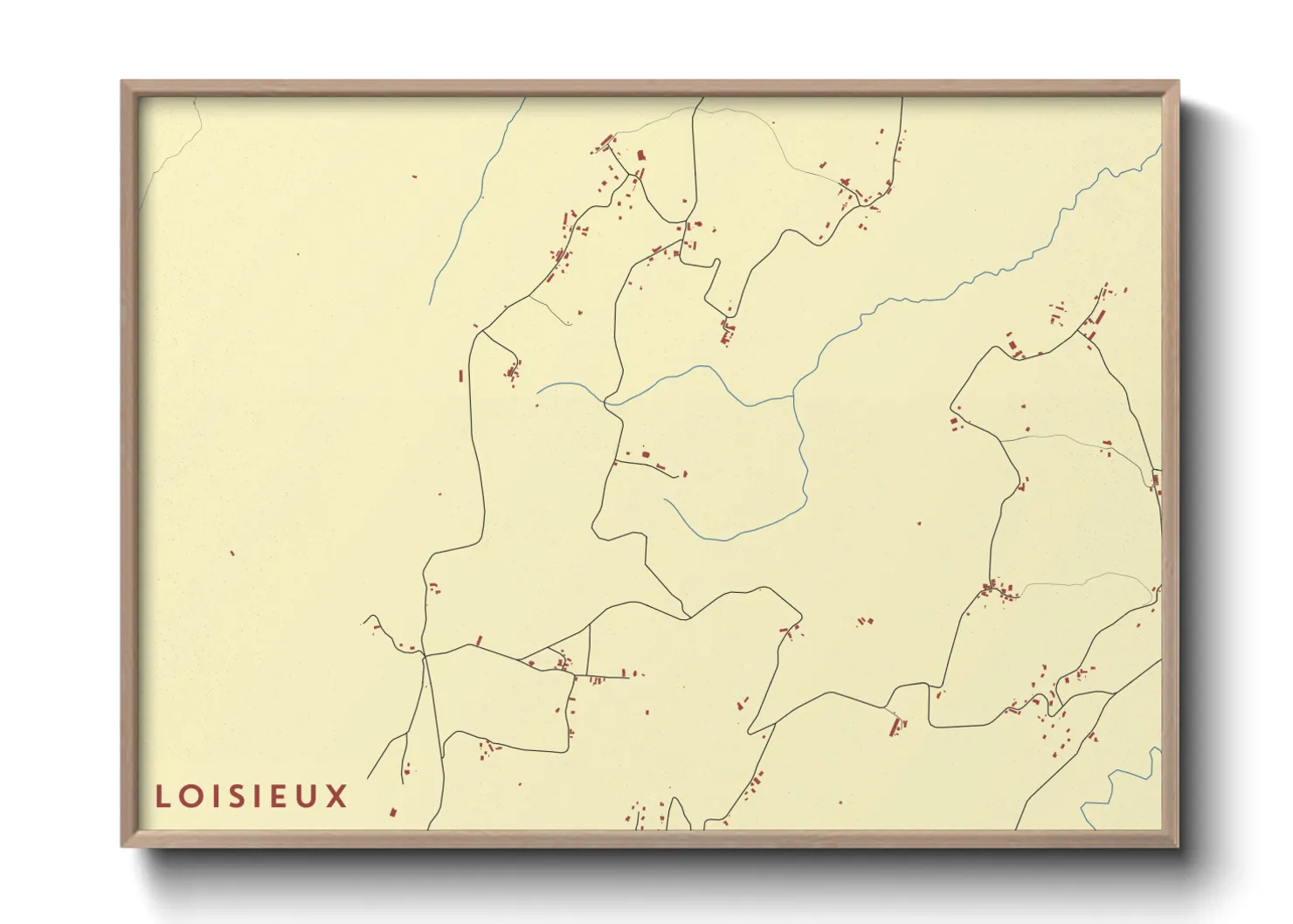 Une affiche de carte sur Loisieux