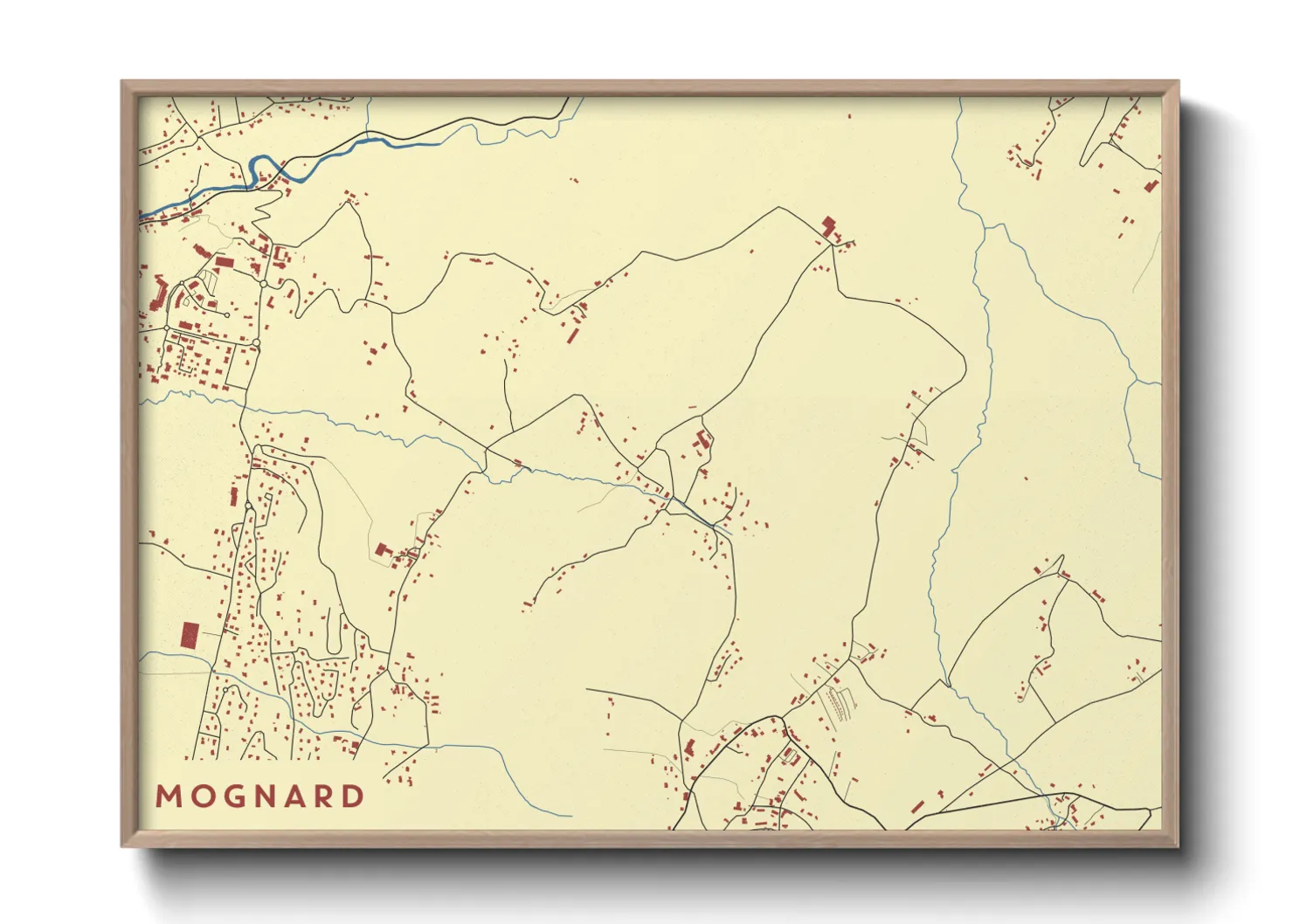 Une affiche de carte sur Mognard