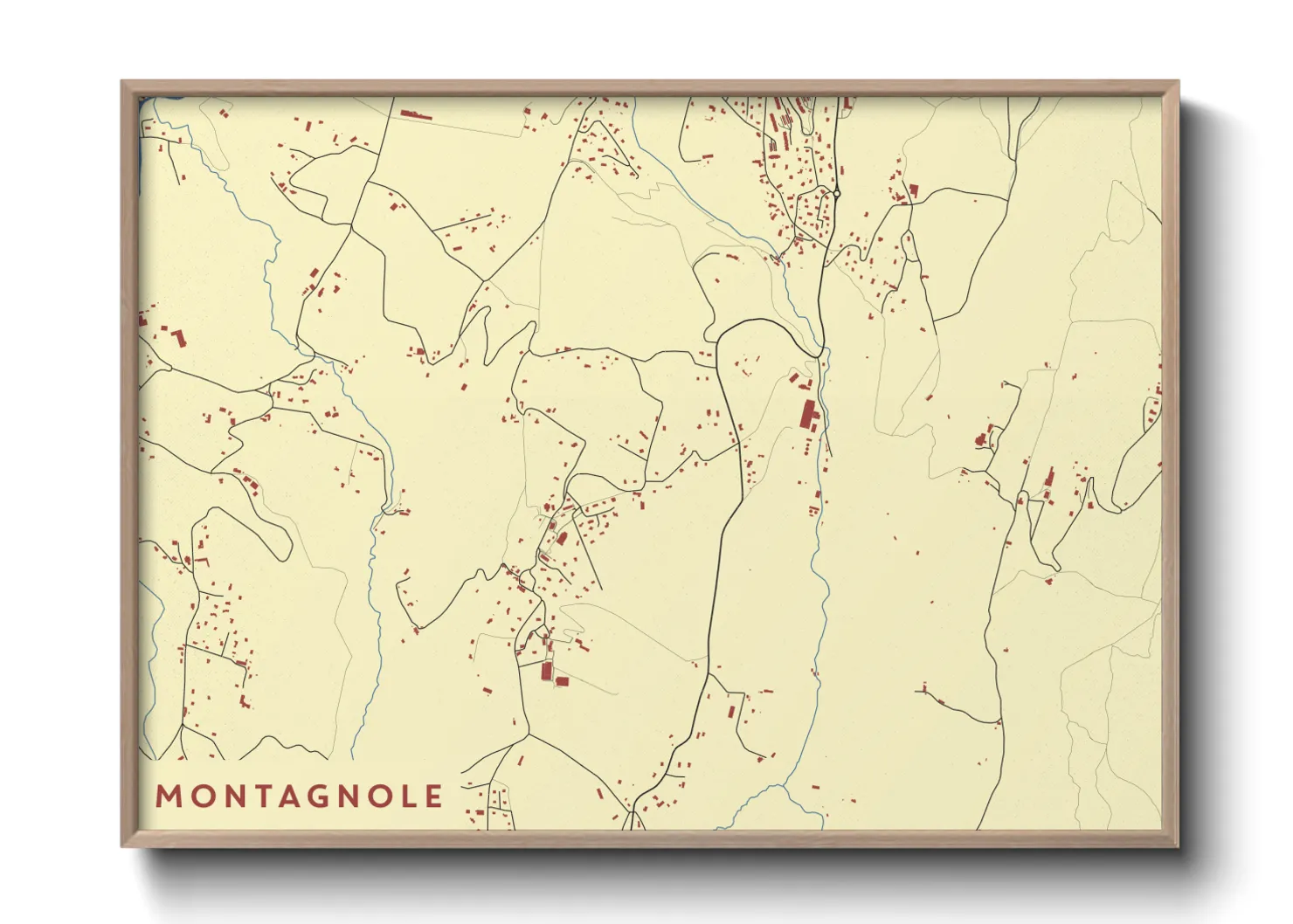 Une affiche de carte sur Montagnole