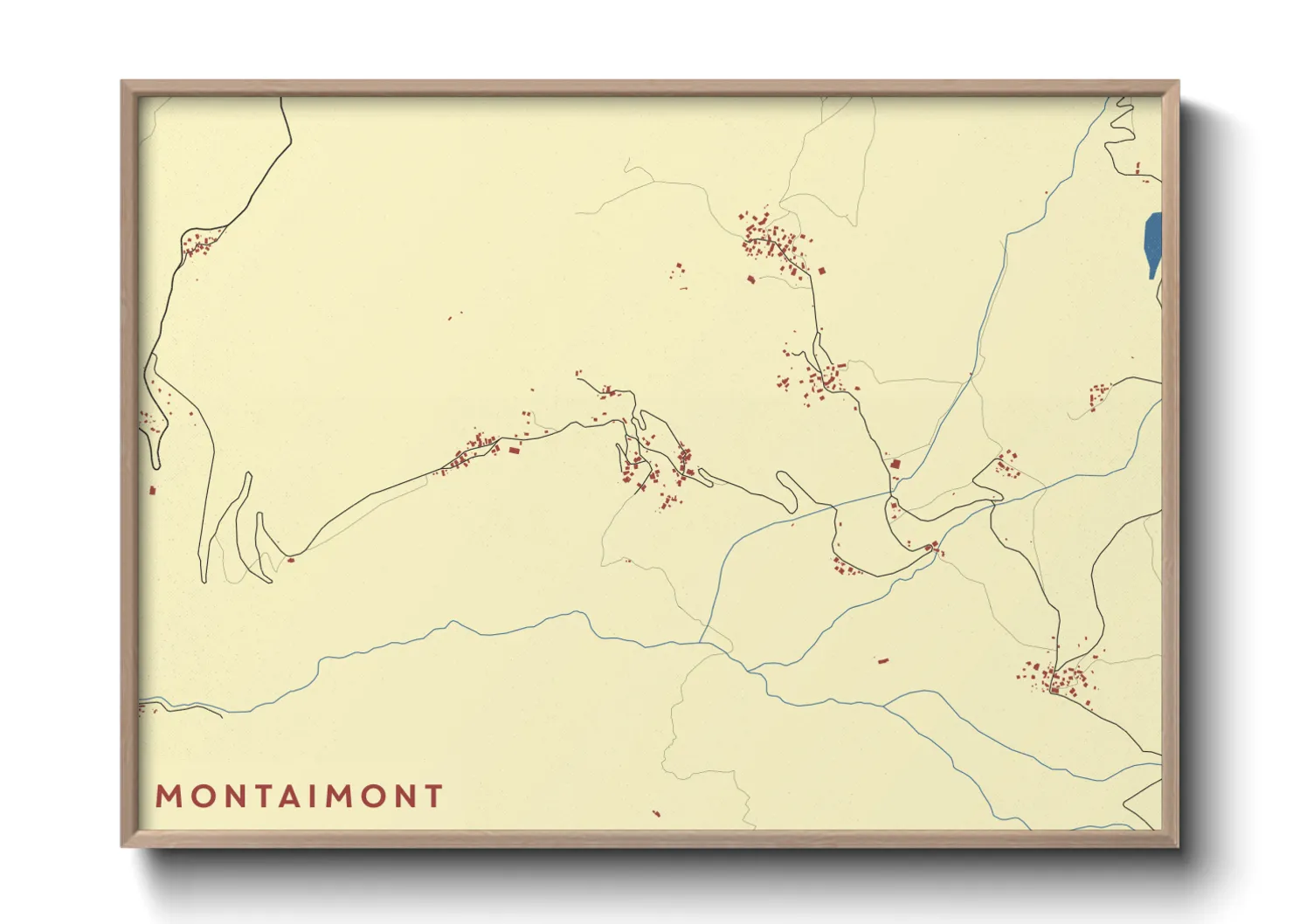 Une affiche de carte sur Montaimont