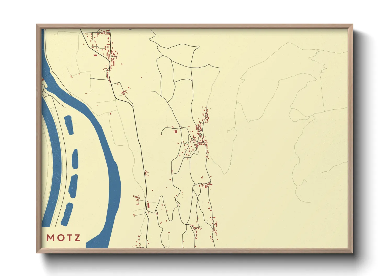 Une affiche de carte sur Motz