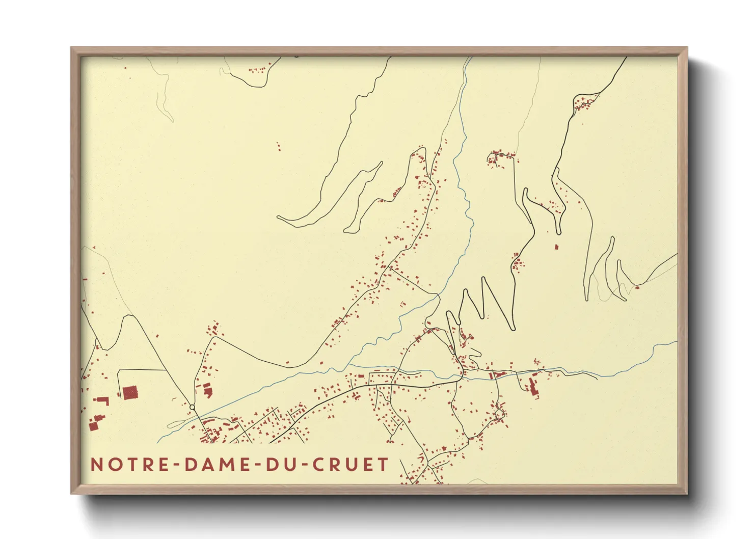 Une affiche de carte sur Notre-Dame-du-Cruet