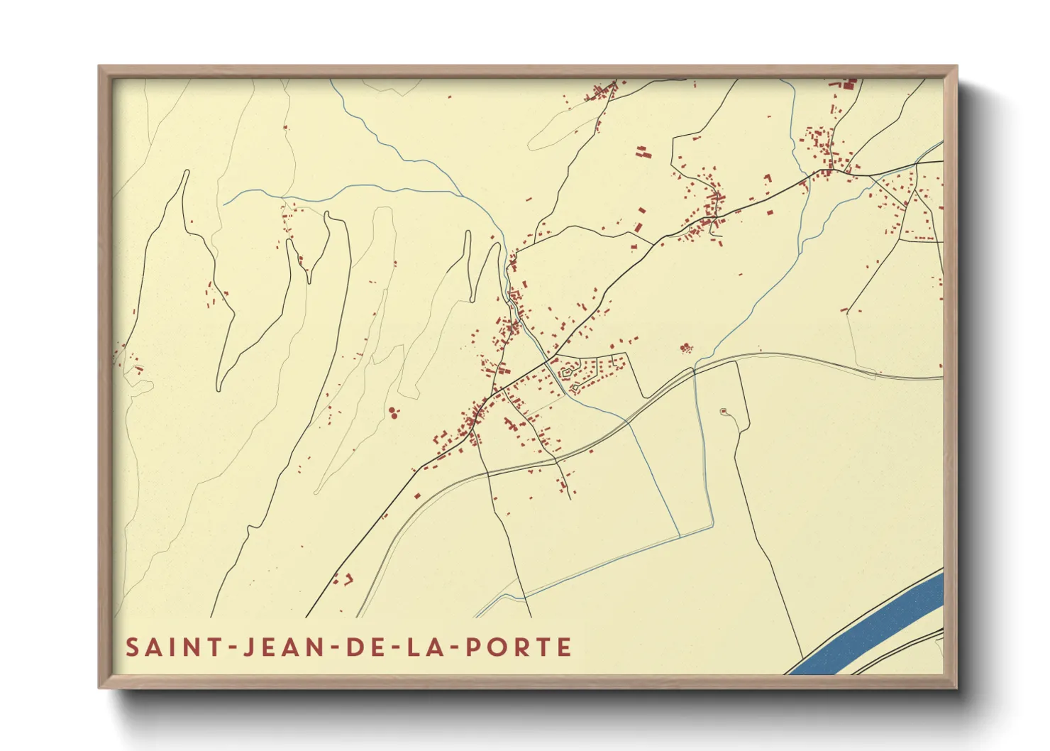 Une affiche de carte sur Saint-Jean-de-la-Porte