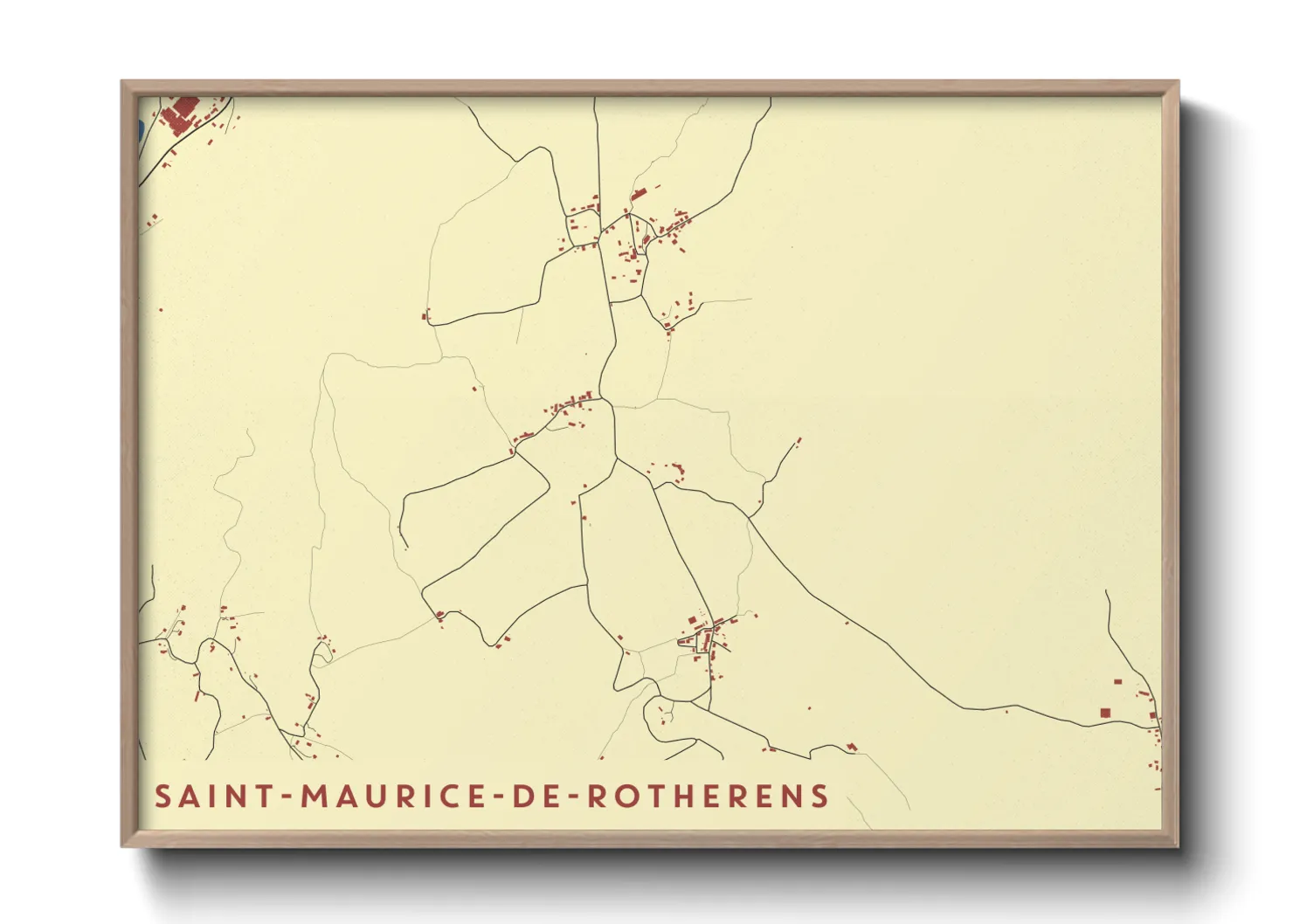 Une affiche de carte sur Saint-Maurice-de-Rotherens