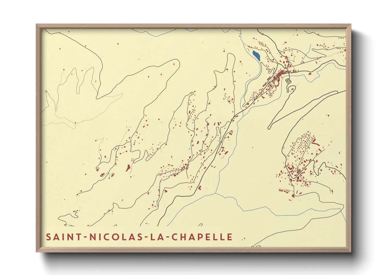 Une affiche de carte sur Saint-Nicolas-la-Chapelle
