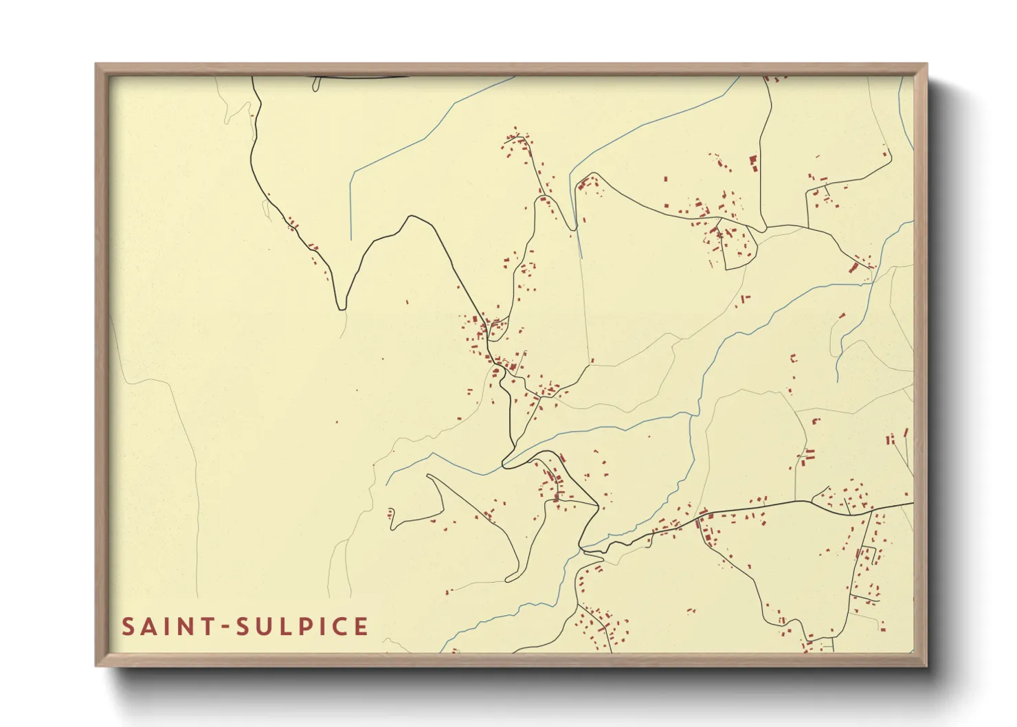Une affiche de carte sur Saint-Sulpice