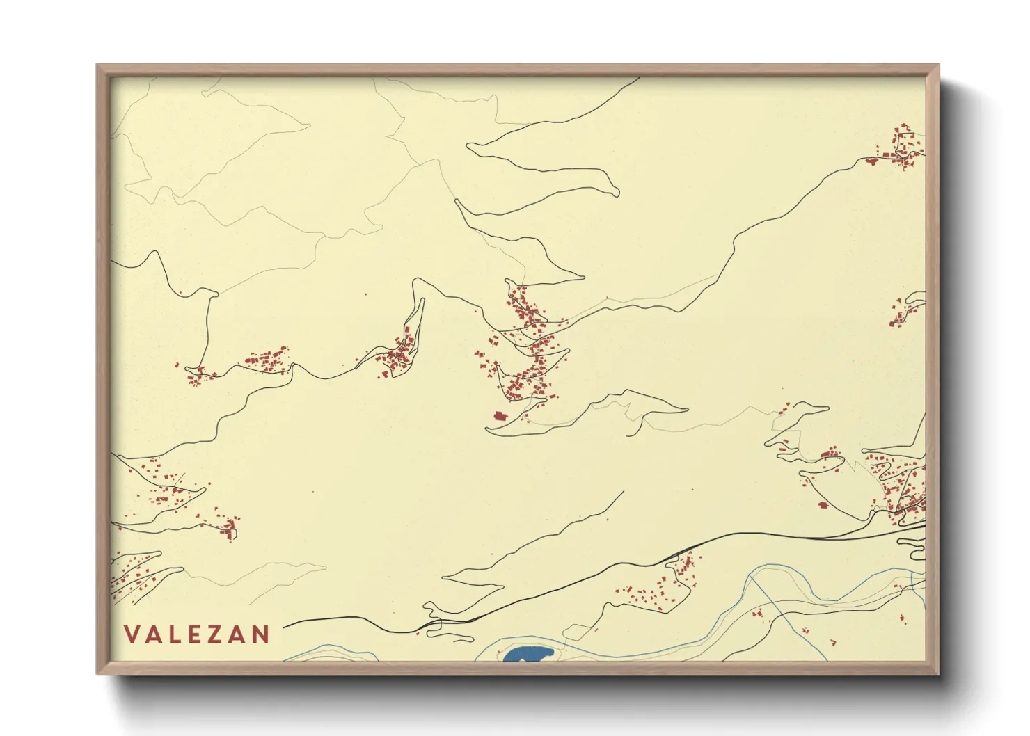 Une affiche de carte sur Valezan