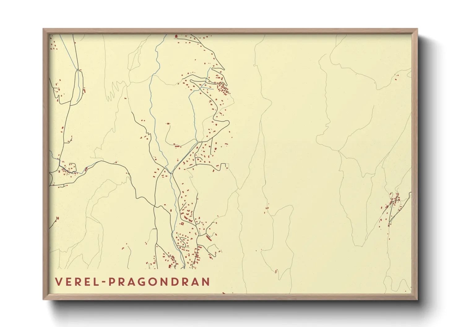 Une affiche de carte sur Verel-Pragondran