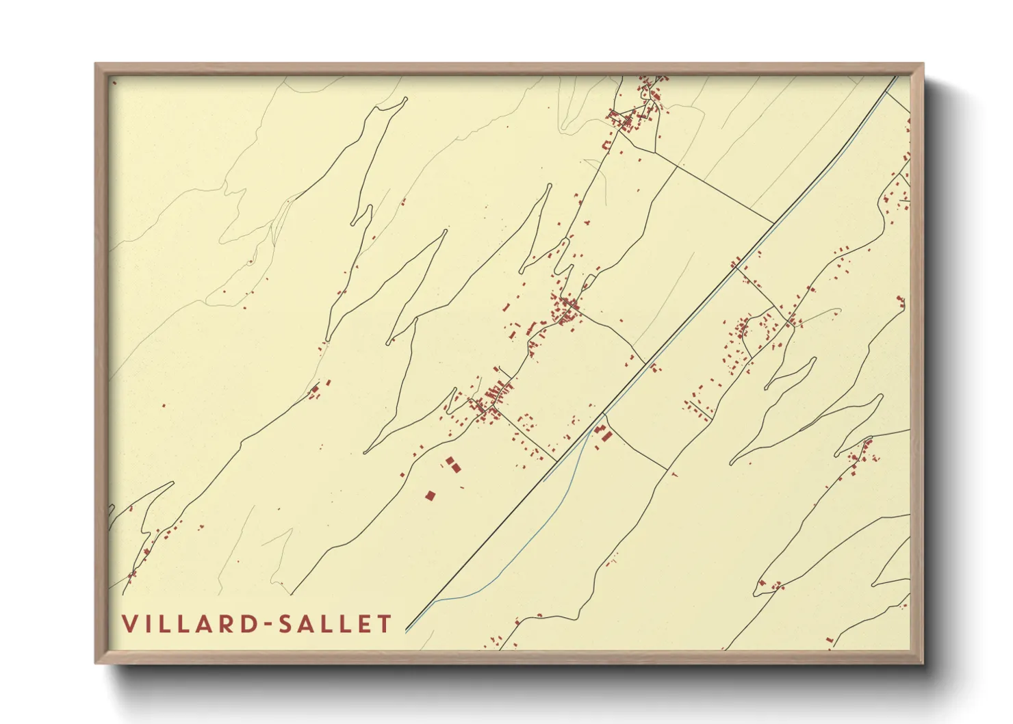 Une affiche de carte sur Villard-Sallet