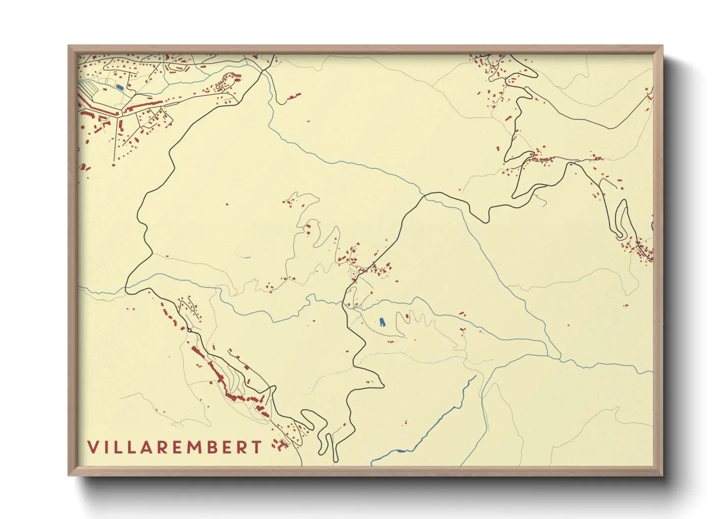 Une affiche de carte sur Villarembert