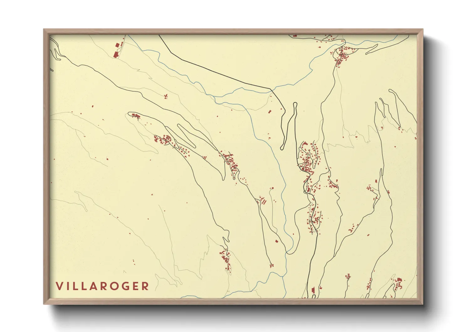 Une affiche de carte sur Villaroger