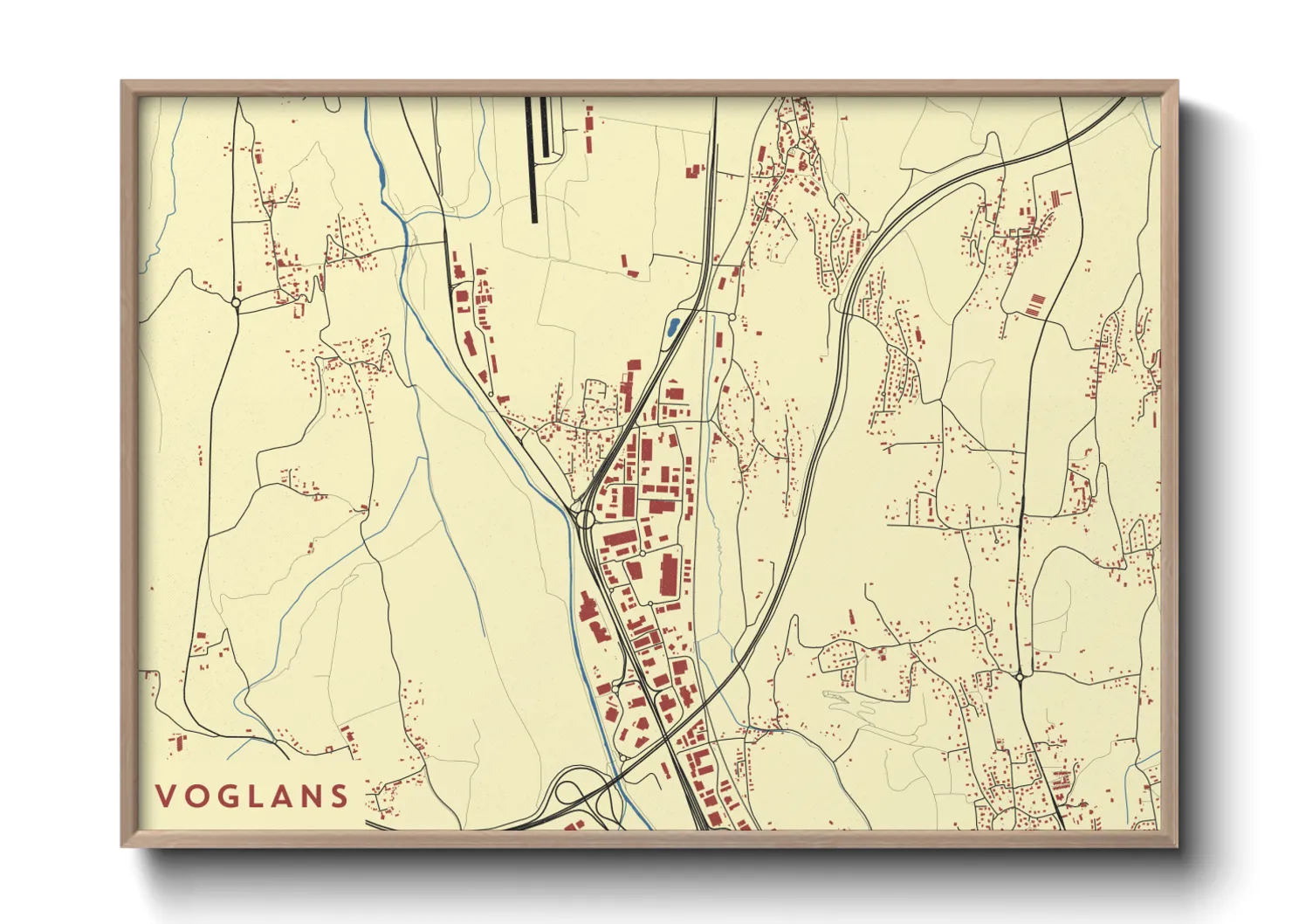 Une affiche de carte sur Voglans