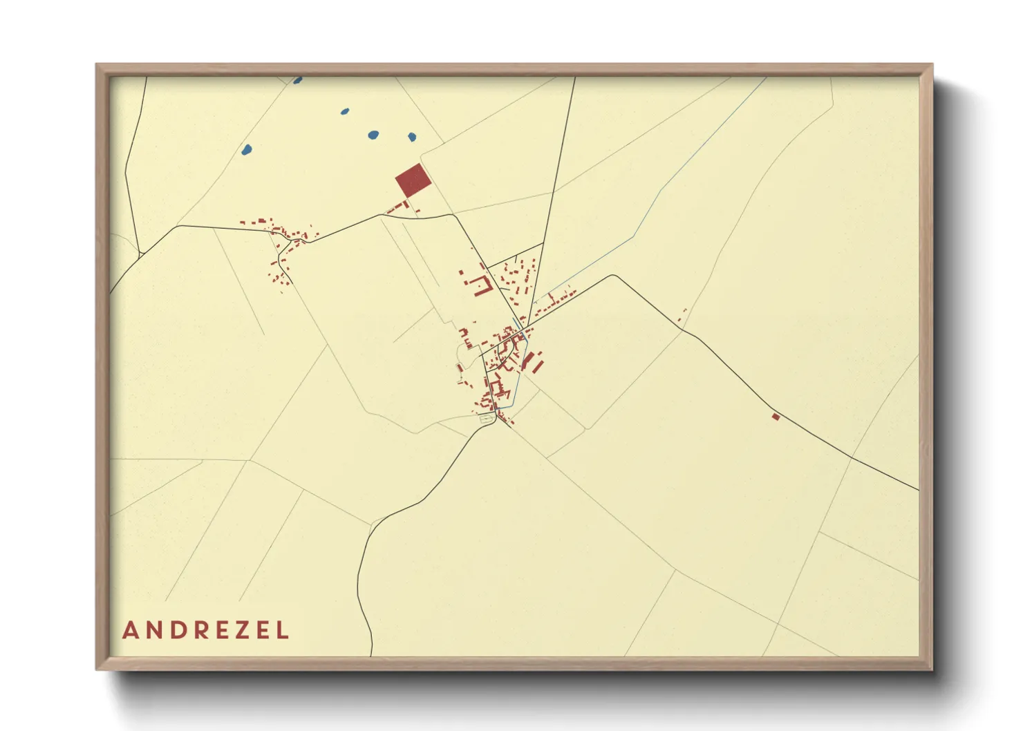 Une affiche de carte sur Andrezel