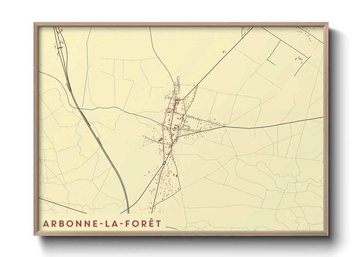 Une affiche de carte sur Arbonne-la-Forêt