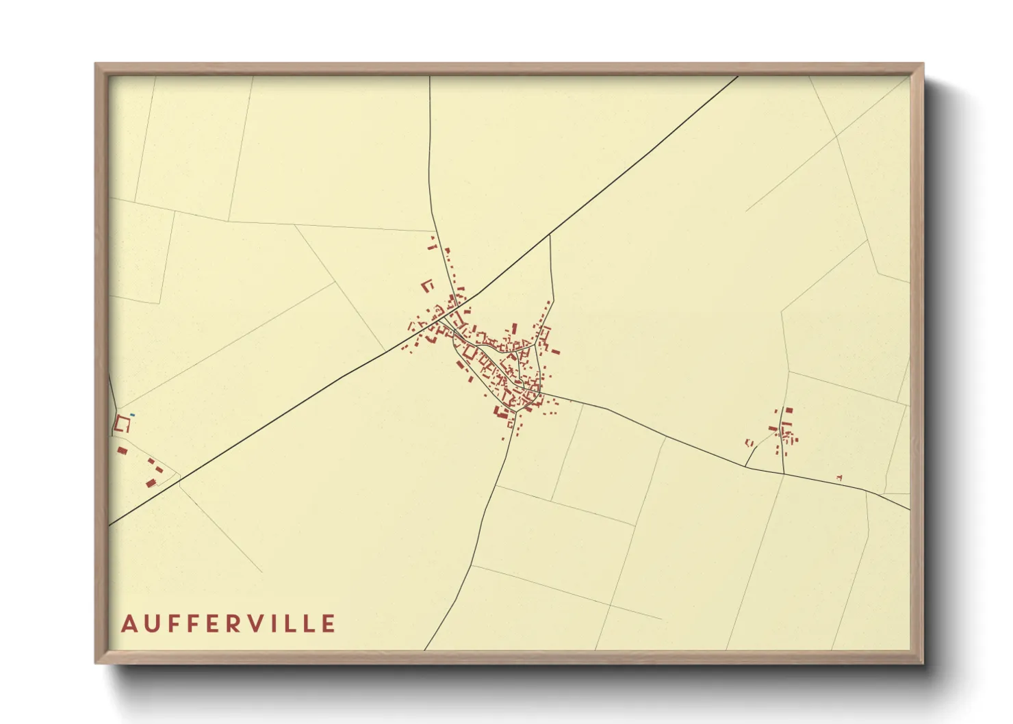 Une affiche de carte sur Aufferville
