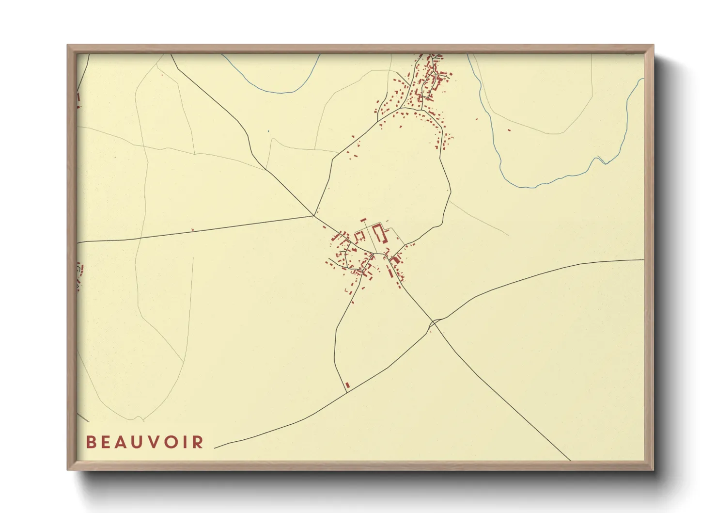 Une affiche de carte sur Beauvoir