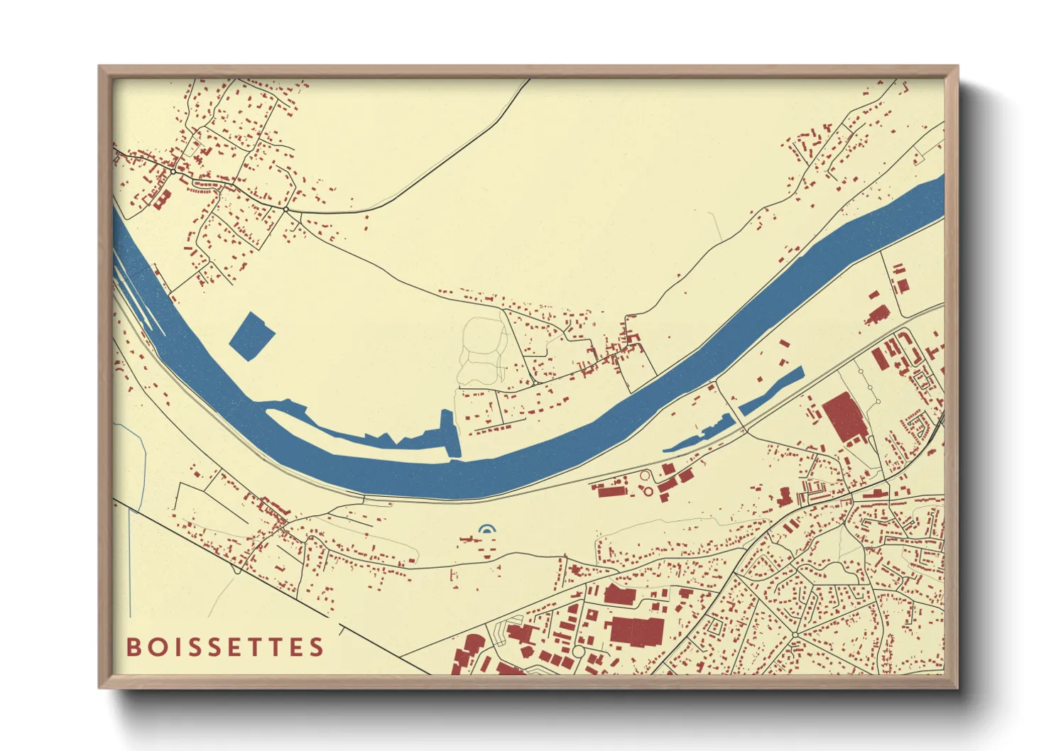 Une affiche de carte sur Boissettes