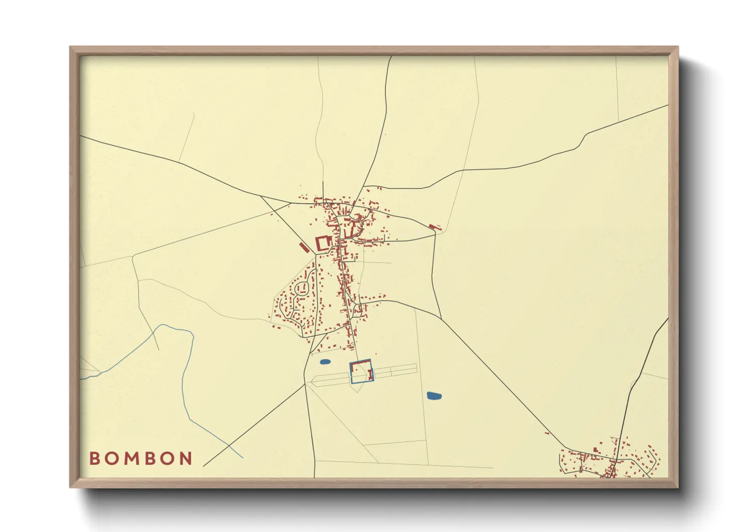 Une affiche de carte sur Bombon