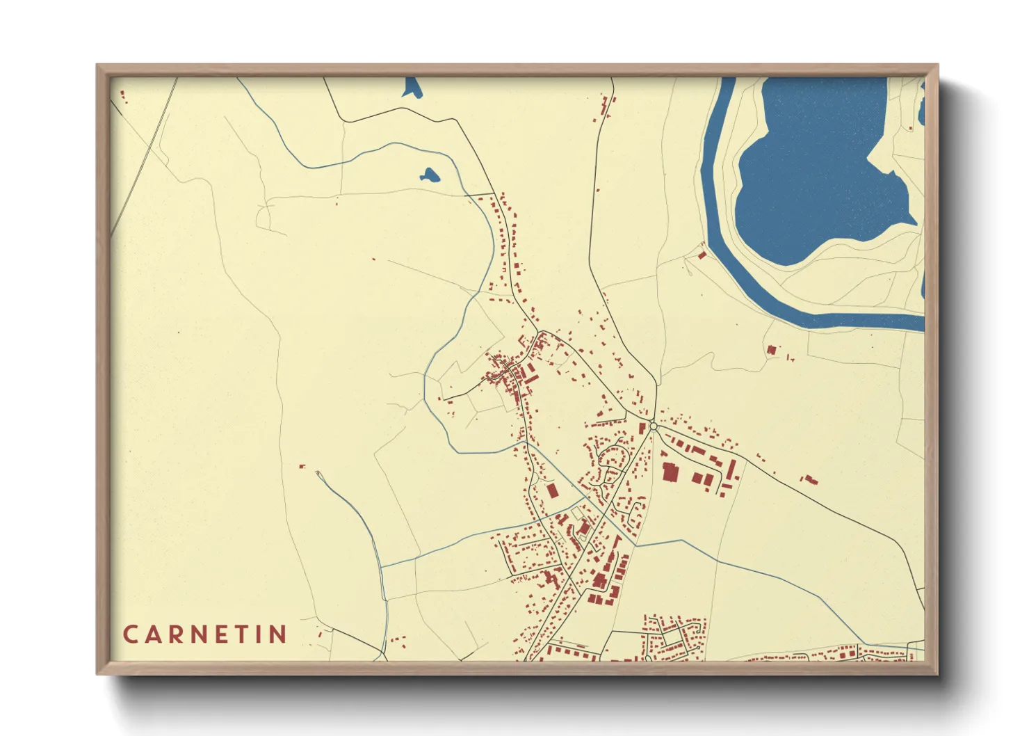 Une affiche de carte sur Carnetin