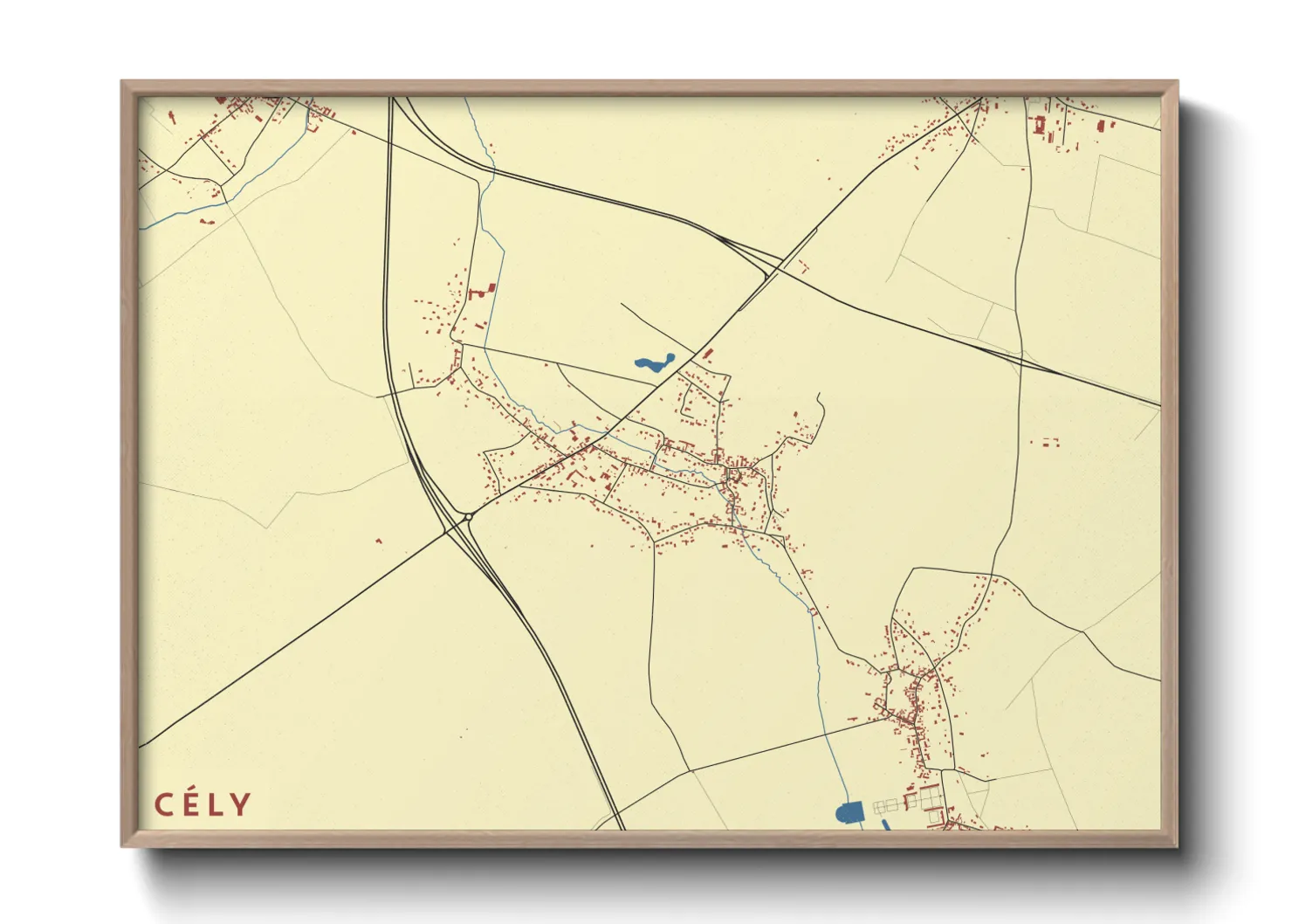 Une affiche de carte sur Cély