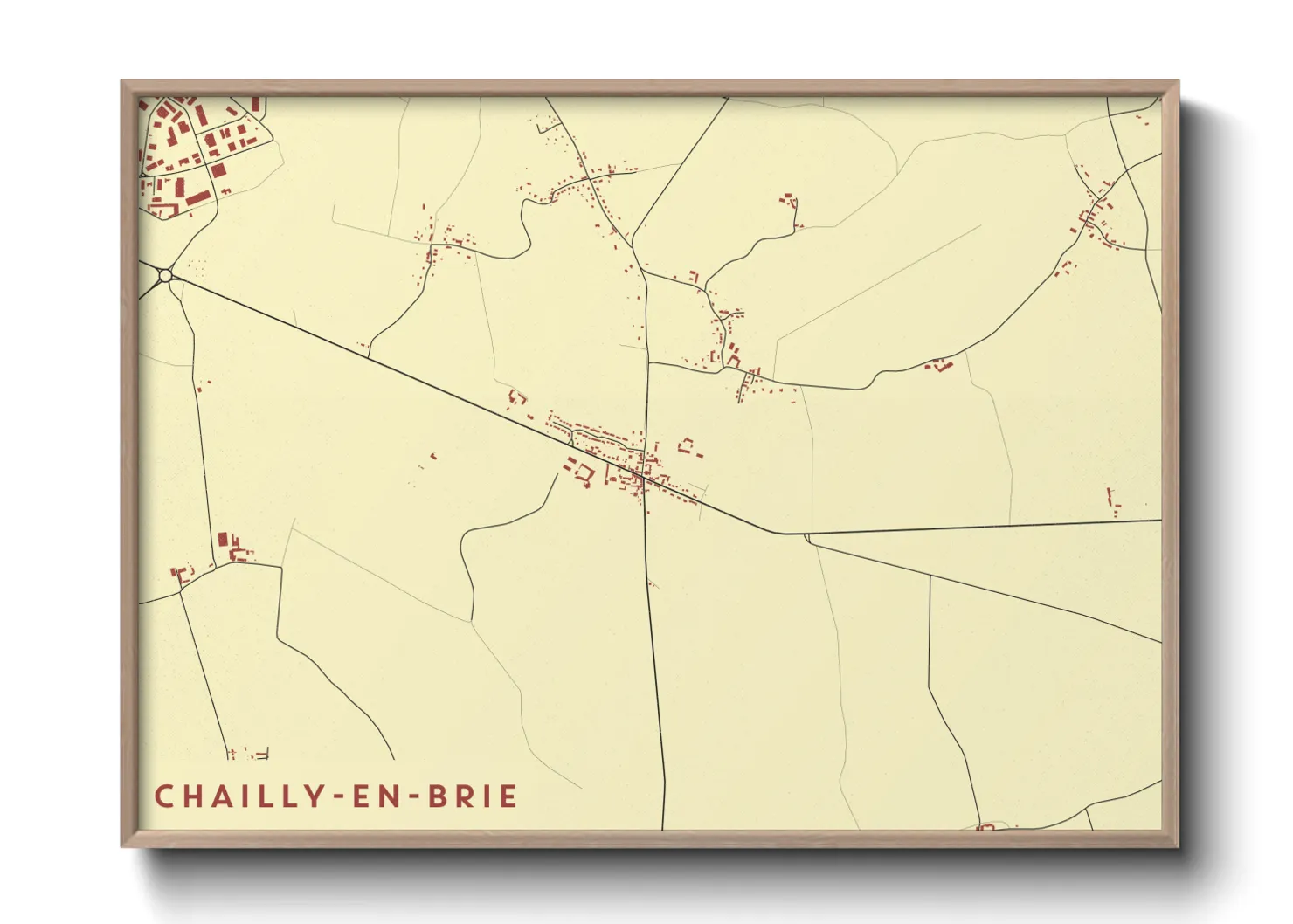 Une affiche de carte sur Chailly-en-Brie