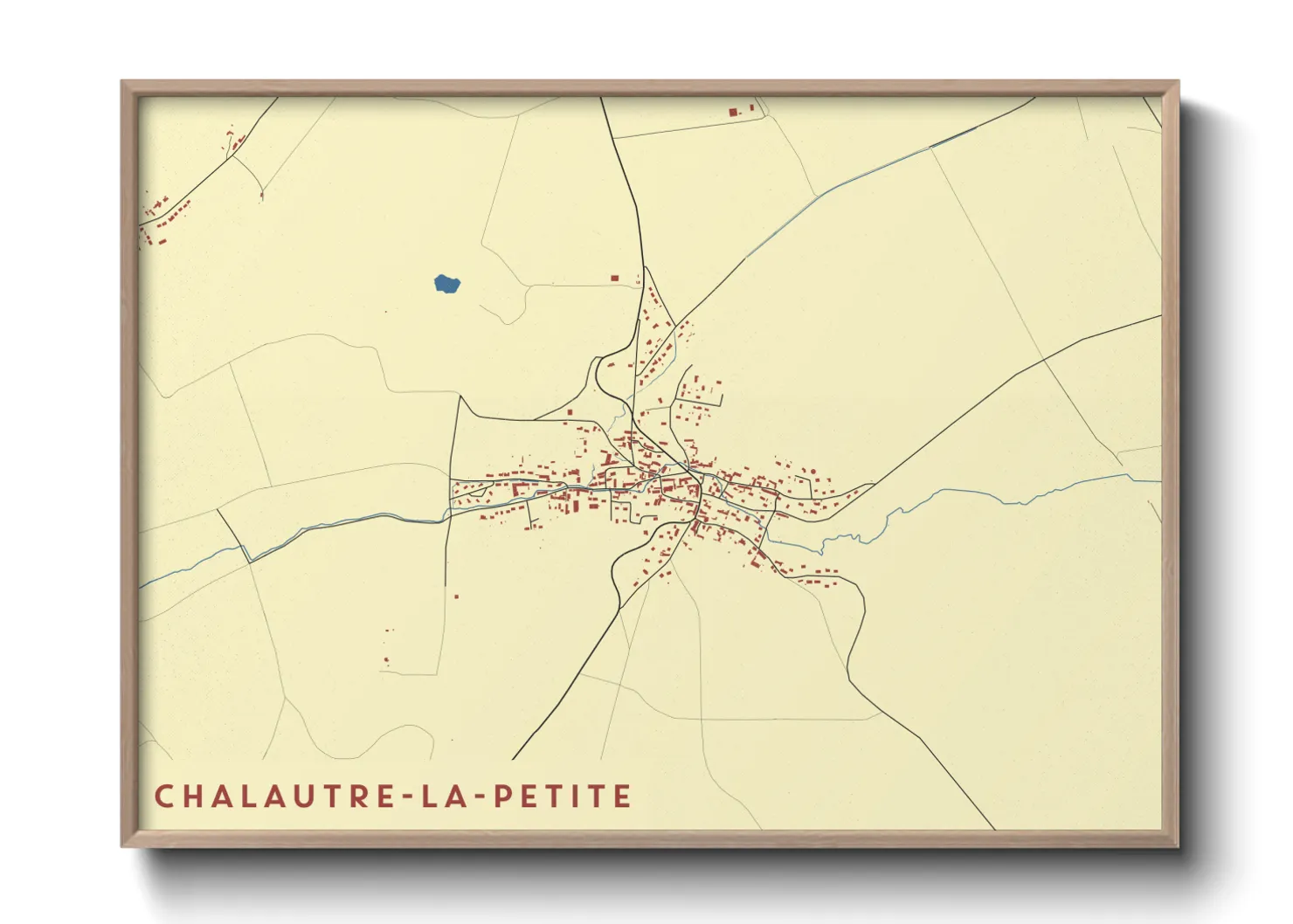 Une affiche de carte sur Chalautre-la-Petite
