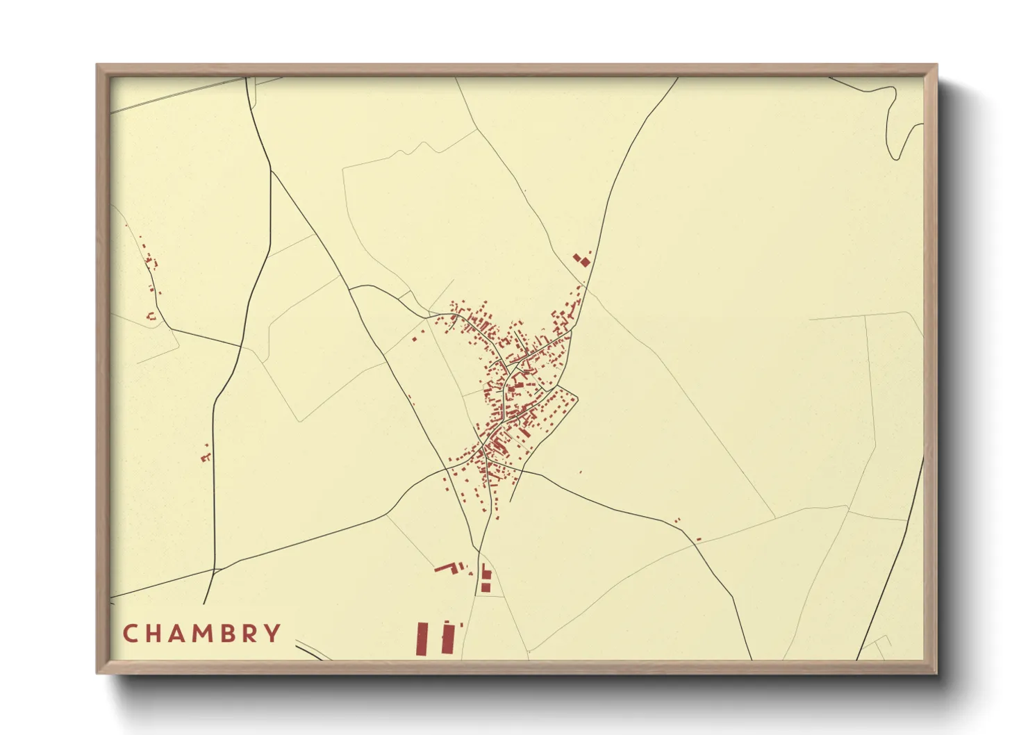 Une affiche de carte sur Chambry
