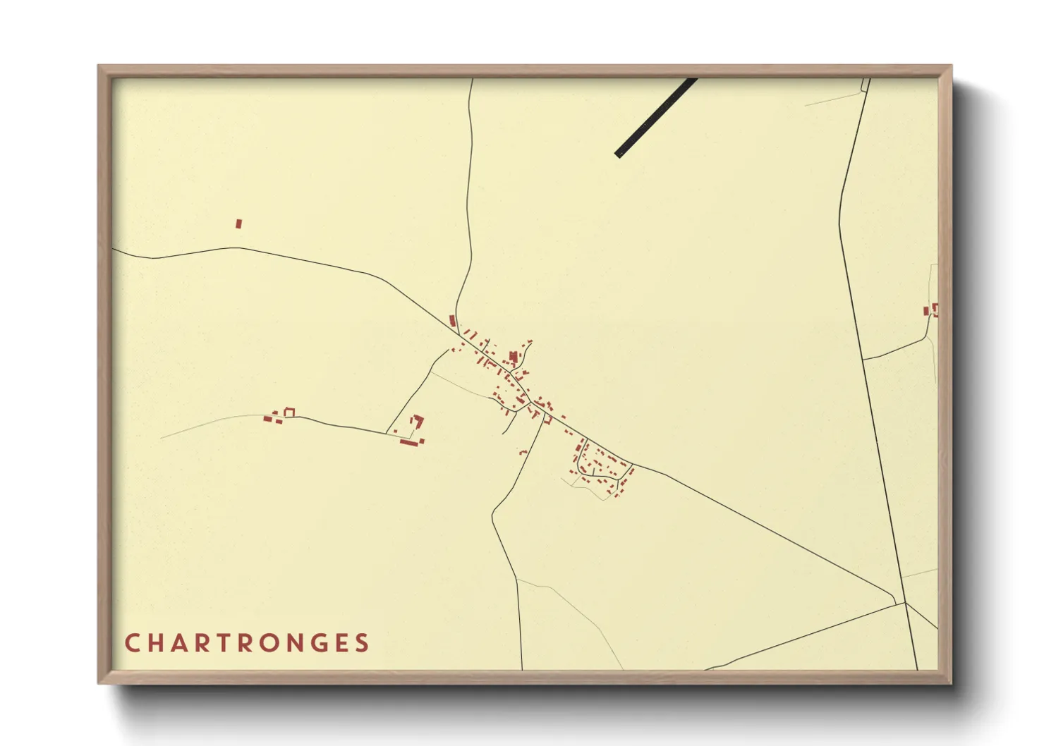 Une affiche de carte sur Chartronges
