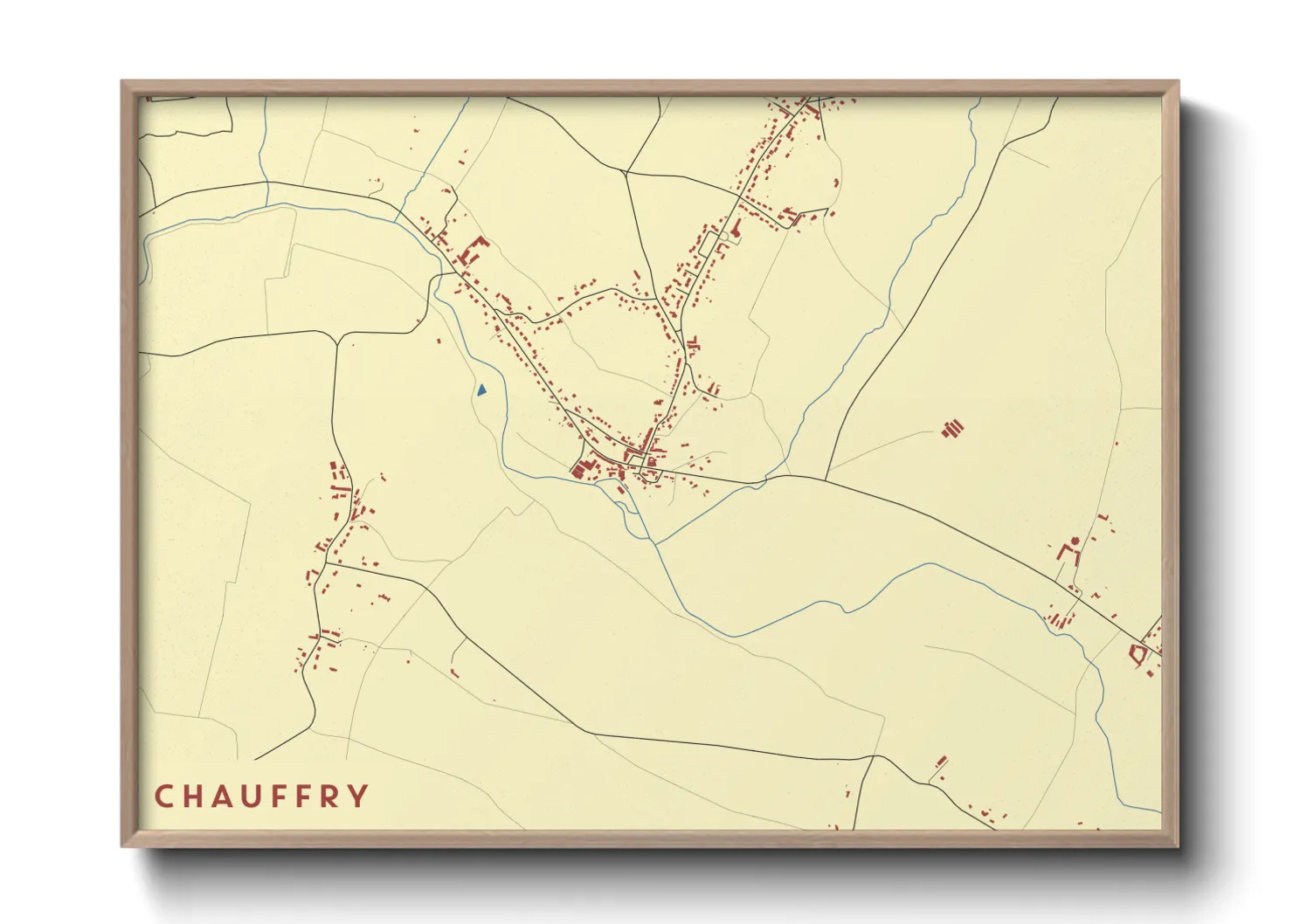 Une affiche de carte sur Chauffry