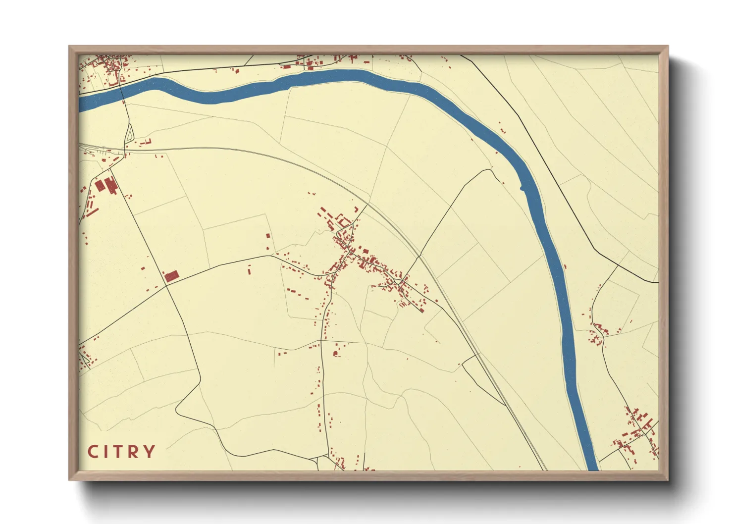 Une affiche de carte sur Citry