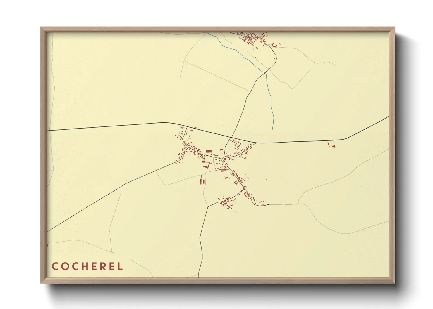 Une affiche de carte sur Cocherel