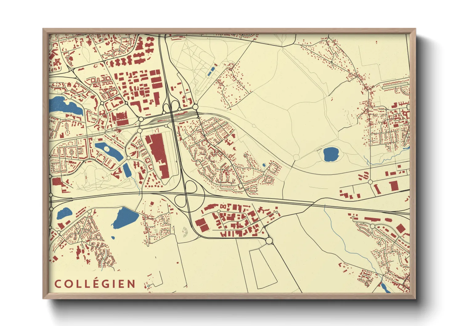 Une affiche de carte sur Collégien