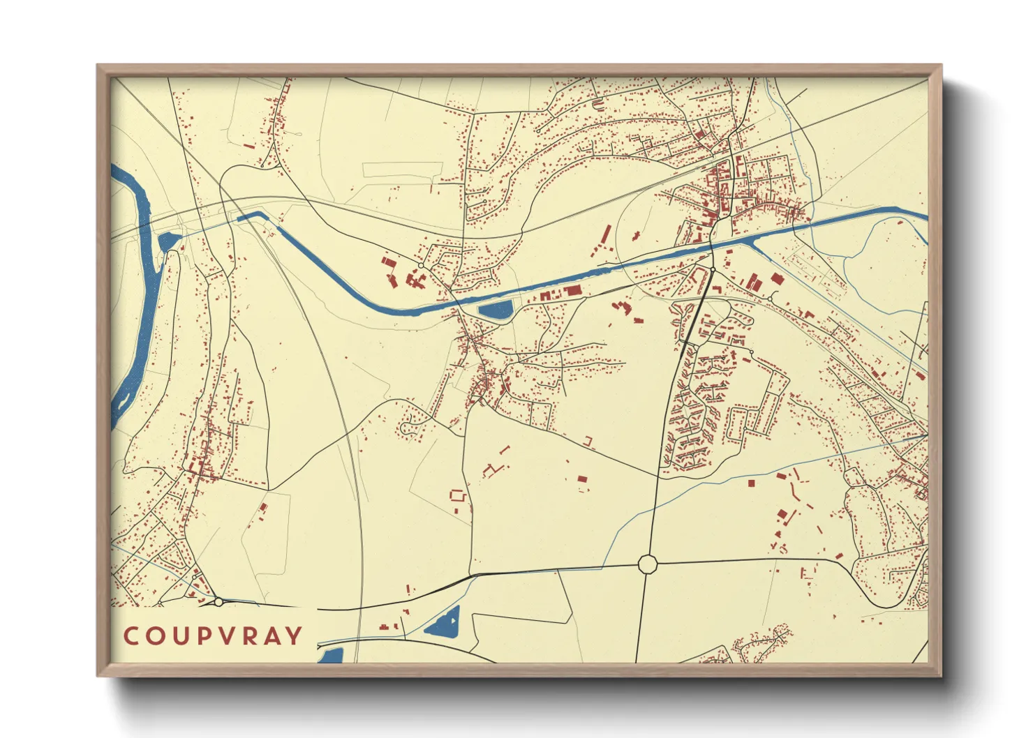 Une affiche de carte sur Coupvray