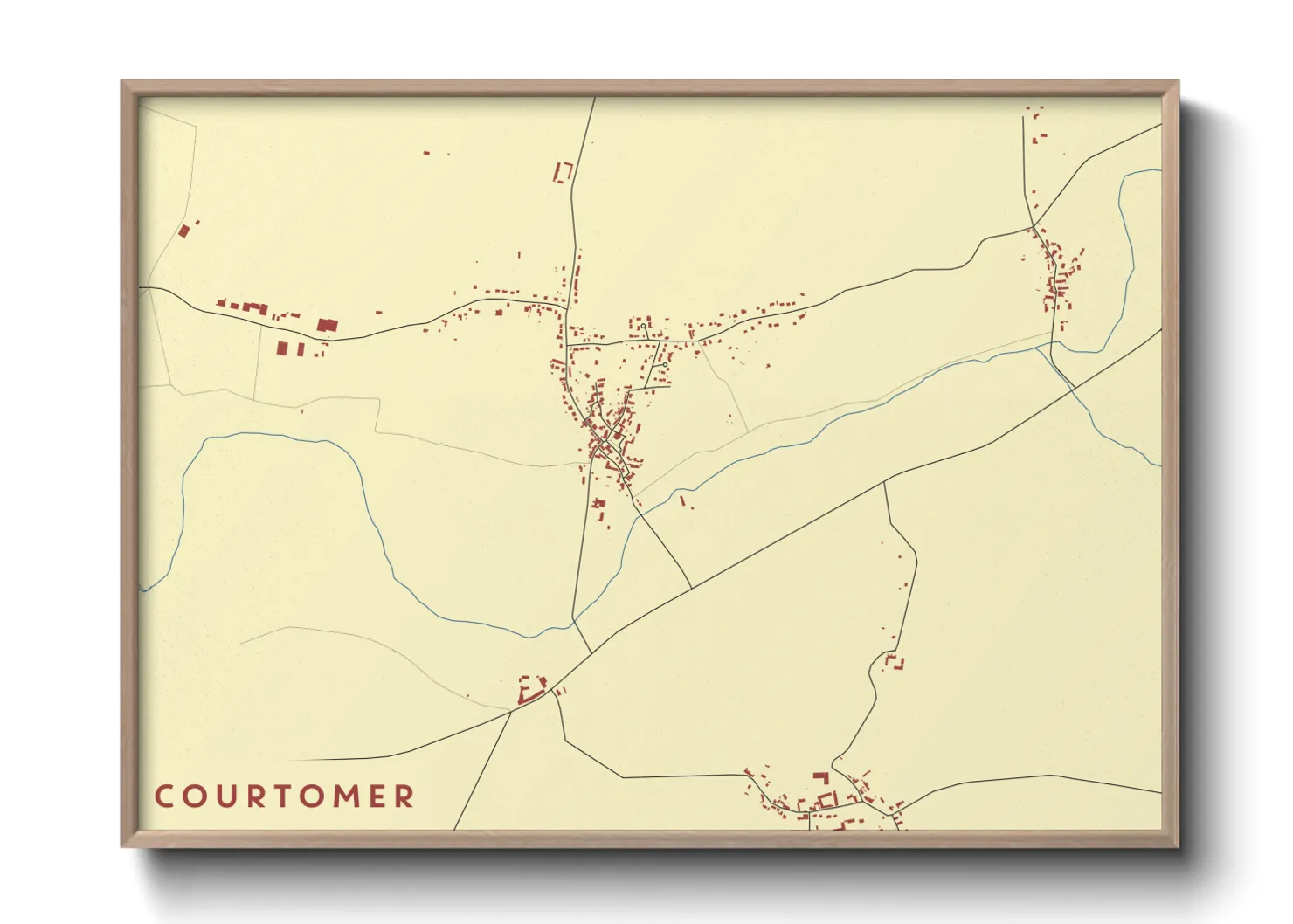 Une affiche de carte sur Courtomer