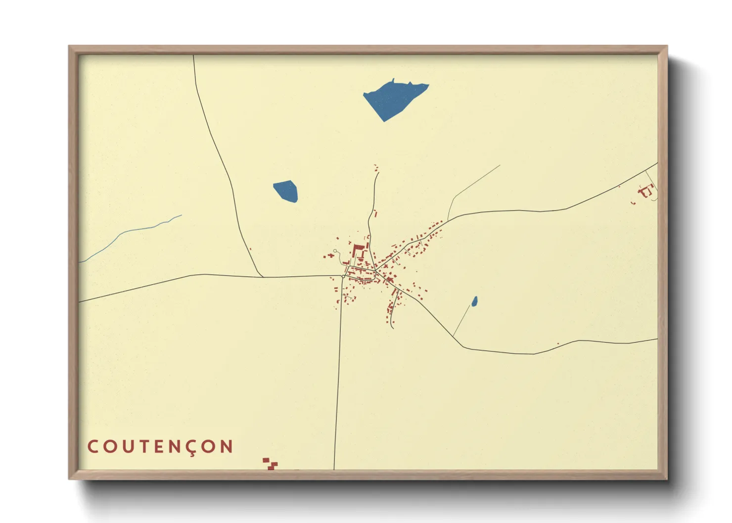 Une affiche de carte sur Coutençon